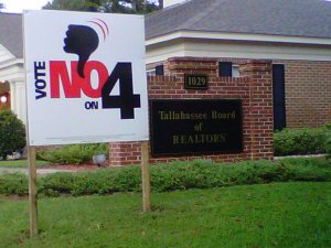 Tallahassee overwhelmingly opposes Amendment 4 (Photo uploaded to Facebook by Jason Archer.)